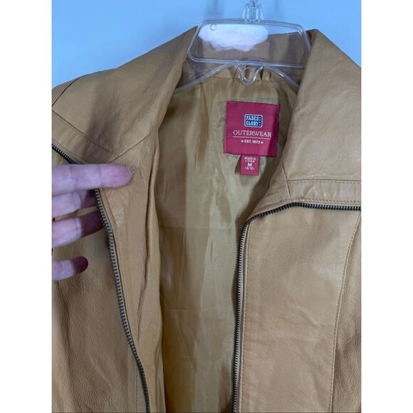 Faded Glory outerwear leather blazer pumpkin color size medium/8-10 - Picture 3 of 6